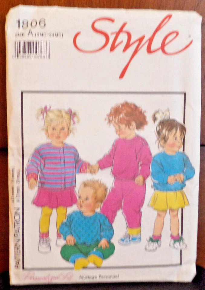 Style Sewing Pattern 1806 Babies Cardigan Top Skirt Trousers Sizes 3 MO-24 MO UC - Image 2 of 4