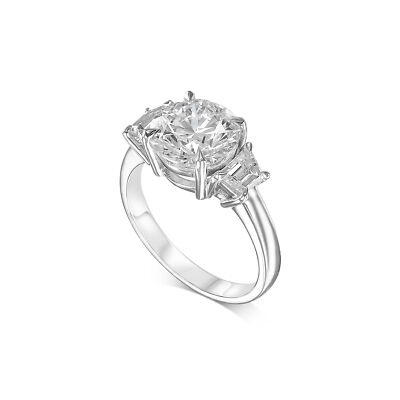 14k Ring D IF 2.50 Carat Round Lab-created Diamond IGI Certificate Women Jewelry