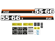 KIT ADESIVI TRATTORE FIAT 55-66 S COMPLETO DI SIMBOLI E AVVERTENZE