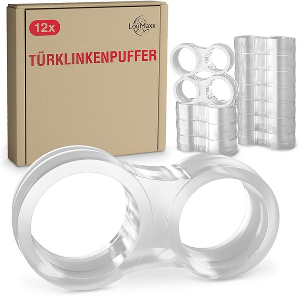 TüRklinkenpuffer Doppelt- 12Er Set Transparent- TüRstopper Klinke Von Loumaxx-image