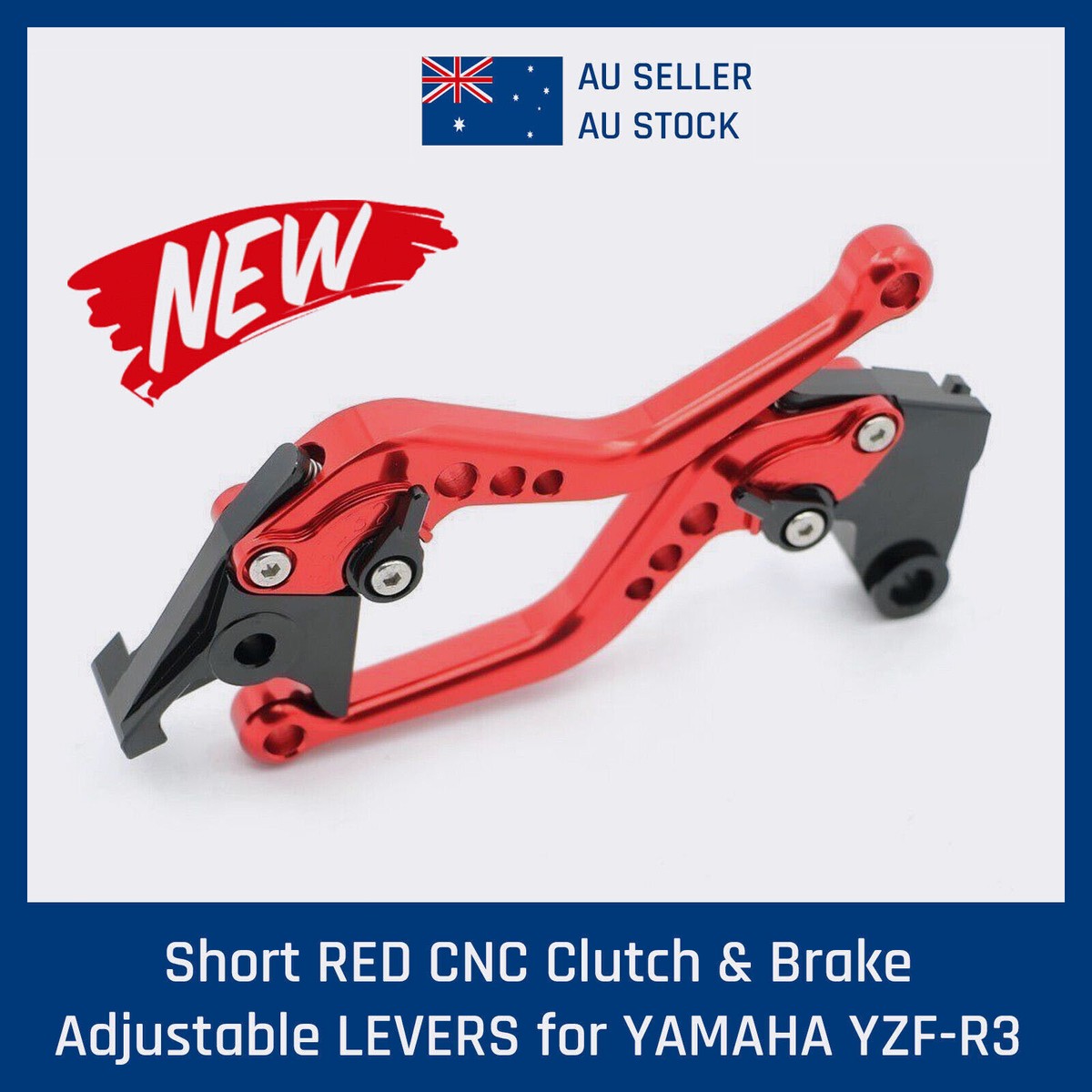 RED Short Clutch Brake Lever Levers Set For KAWASAKI NINJA 250R 08