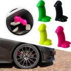 4Pcs Luminous Prank Penis Shaped Tire Cap Dick Car Wheel Tire Valve Stem Cap