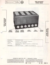 Don McGohan - Model MG60 - Amplifier - Original Service Manual - 1954