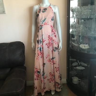 jane ann blush pink sequin maxi dress