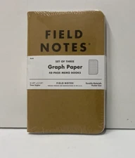 Field Notes Original Kraft Graph Paper 3 Pack 3.5" x 5.5" Sealed FN-01
