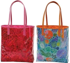 Lot 2 Eco-Friendly Reusable Grocery Shopping Shoulder 24" Bag 10" Handle Key FOB