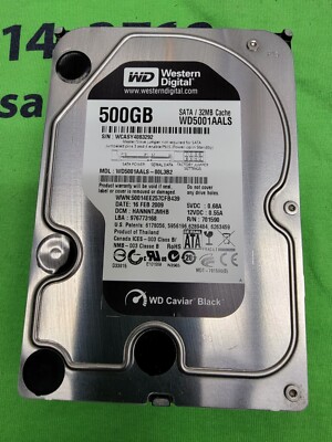 WESTERN DIGITAL Caviar Black 7200rpm 500GB SATA