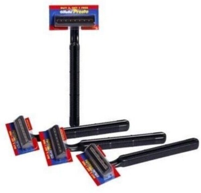 10X  Gillette Presto Razor Twin blades clean shave look FREE SHIPPING