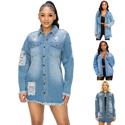 American Bazi Women's Denim Oversized Shirt and Jacket RJK3934 LDK301-300-304