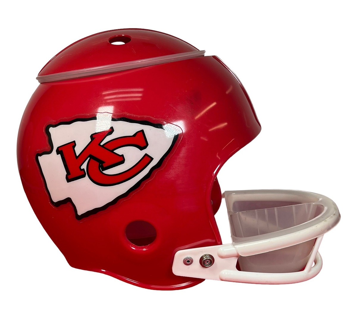Vintage 1990's Kansas City Chiefs Plastic Football Helmet Ice Bucket Party Bowl Vintage 1990's Kansas City Chiefs Plastic Football Helmet Ice Bucket Party Bowl