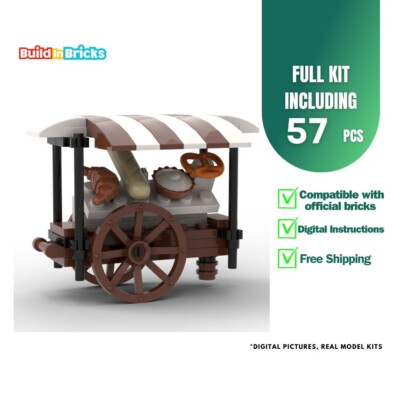 Bread Cart 57 Bricks - Kids Toy Set Building Bricks Set Stem Toy