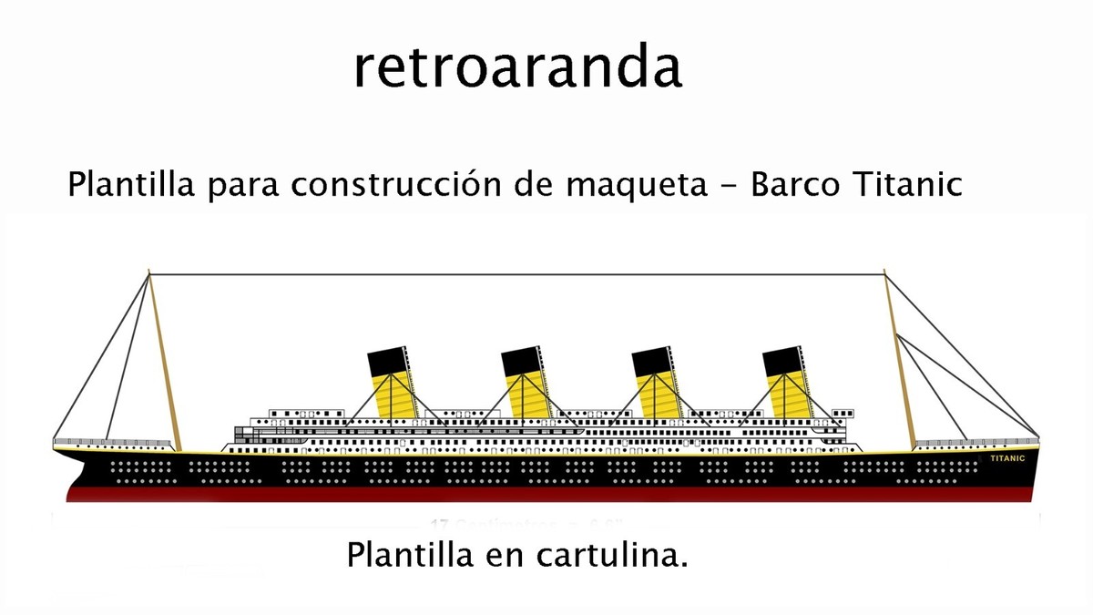 Plantilla para construcción de maqueta Barco Titanic