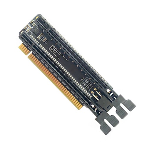 PCIe-Bifurcation x16 to x8x8 PCI-E 4.0 x16 1 to 2 Expansion Card Gen4 Split Card - Picture 2 of 6