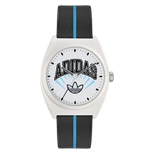 Adidas Unisex Watch Project Two White Plastic Black AOST25038