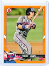 2018 Bowman Draft TREVOR LARNACH Orange Paper RC Rookie Prospect Twins 22/25
