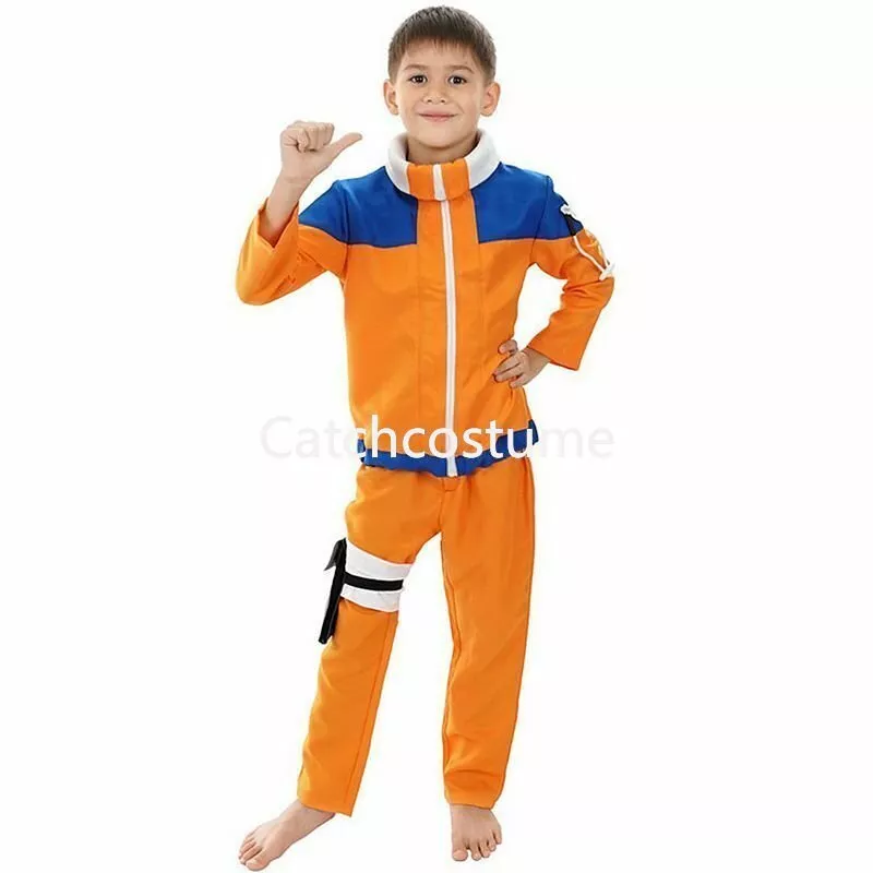 Naruto Uzumaki Kids Boy Halloween Dress Up Anime Cosplay Costume Up Jackets  Pants Full Set