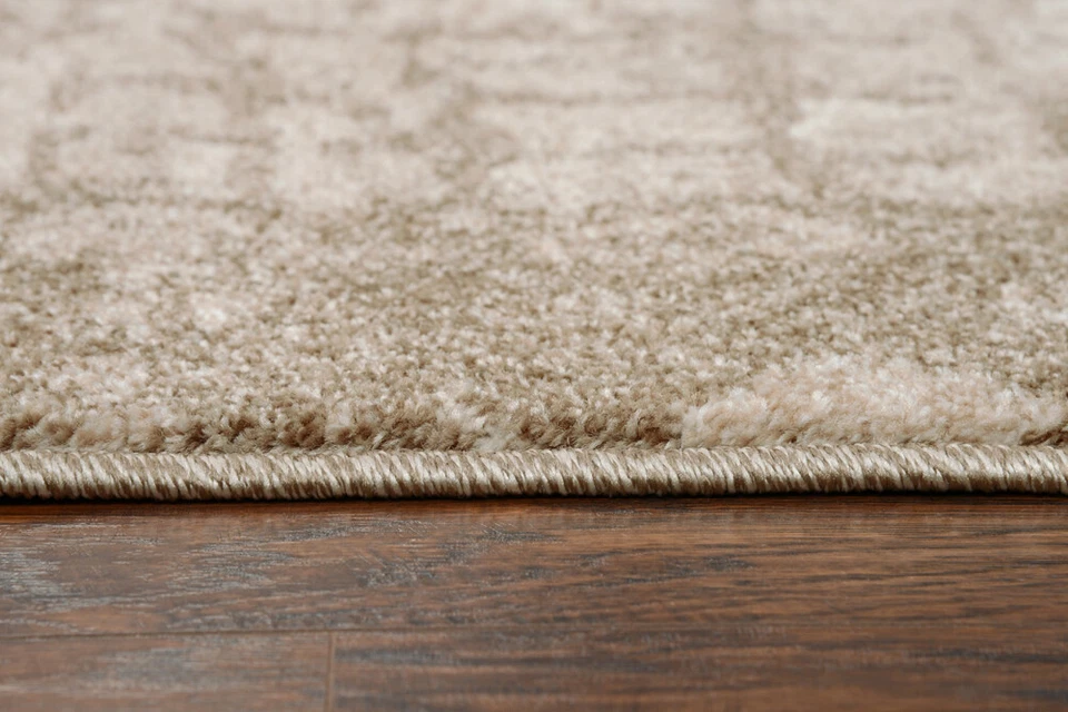 Rizzy Rugs Beige Contemporary Scales Rows Diagonals Area Rug Striped VCA102 - Image 2 of 4