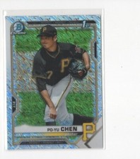 2021 Bowman Chrome Prospects Shimmer Refractor Po-Yu Chen RC Pirates #bcp-223