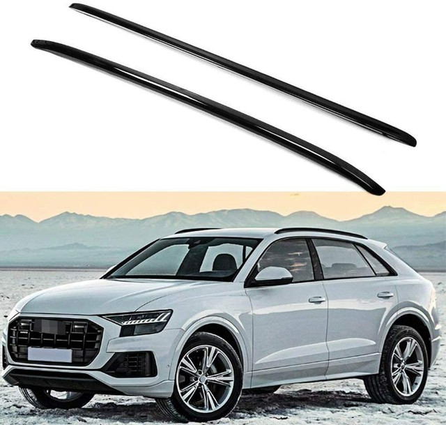 2Pc Fit for Audi Q8 2019 2020 2021 Aluminum Roof Rail Rack Side Rail
