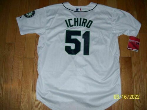 Mil Seattle Mariners Ichiro Suzuki Autographed White Nike Jersey Size XL #51 Is Holo Stock #209042