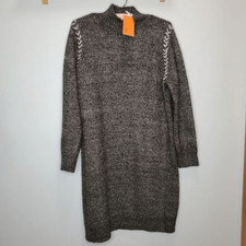 NWT One A XL Sweater Dress Heathered Gray Knit Long Heavyweight