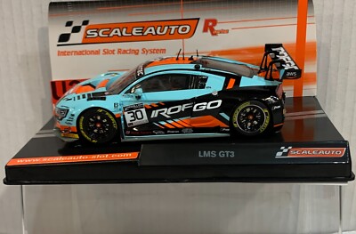 SLOT CAR SCALEAUTO SC-6352R AUDI R8 LMS GT3 #30 CHALLENGE WRT 2021 ROFGO GULF