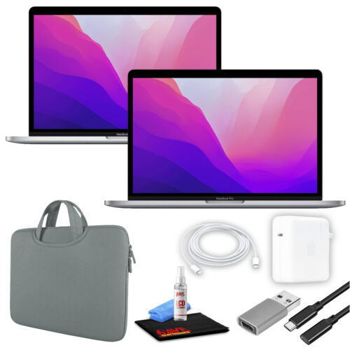 Apple MacBook Pro 13" Laptop (M2, 2022, 256/512GB SSD, 2-Colors) + Gray Bundle - Picture 1 of 9