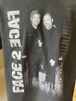 Vintage 2001 ELTON JOHN & BILLY JOEL Face 2 Face Tour T