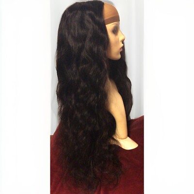 Peruanische Echthaar Upart Perücke Körperwelle 26'' Zoll 1B Klasse 10A 300g