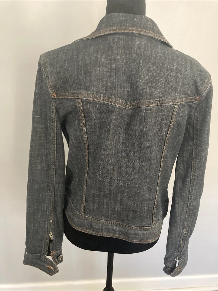 Daisy Fuentes Womens Blue Denim Jean Jacket With Pockets Size small - Image 3 of 4