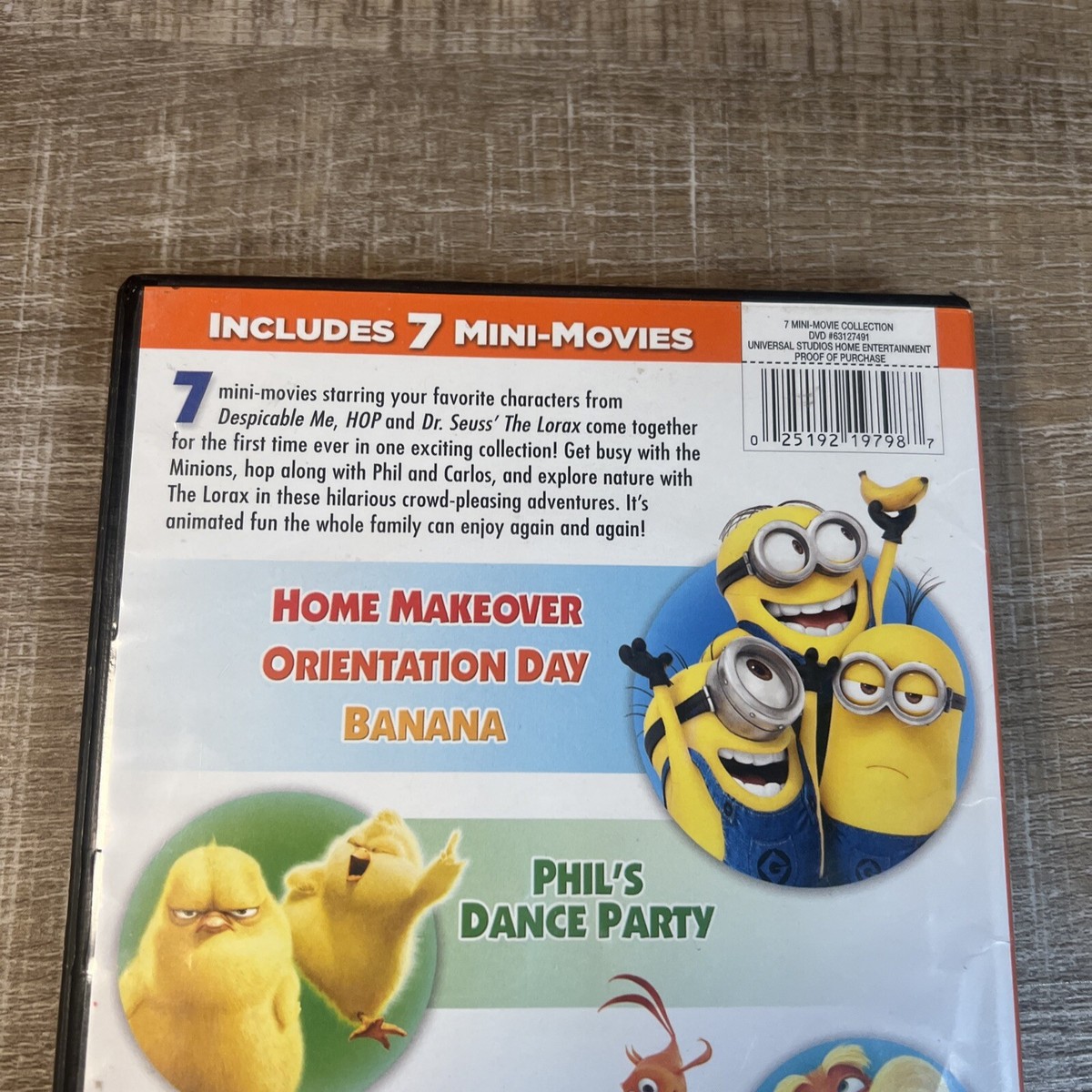 Illumination 7 Mini-Movie Collection (DVD, 2014) Minion Lorax Hop
