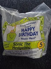 Sonic the Hedgehog Happy Birthday Sega Genesis McDonald's Happy Meal Toy NEW