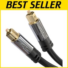 100ft TOSLINK Optical Audio Cable - Fiber Optic Cord