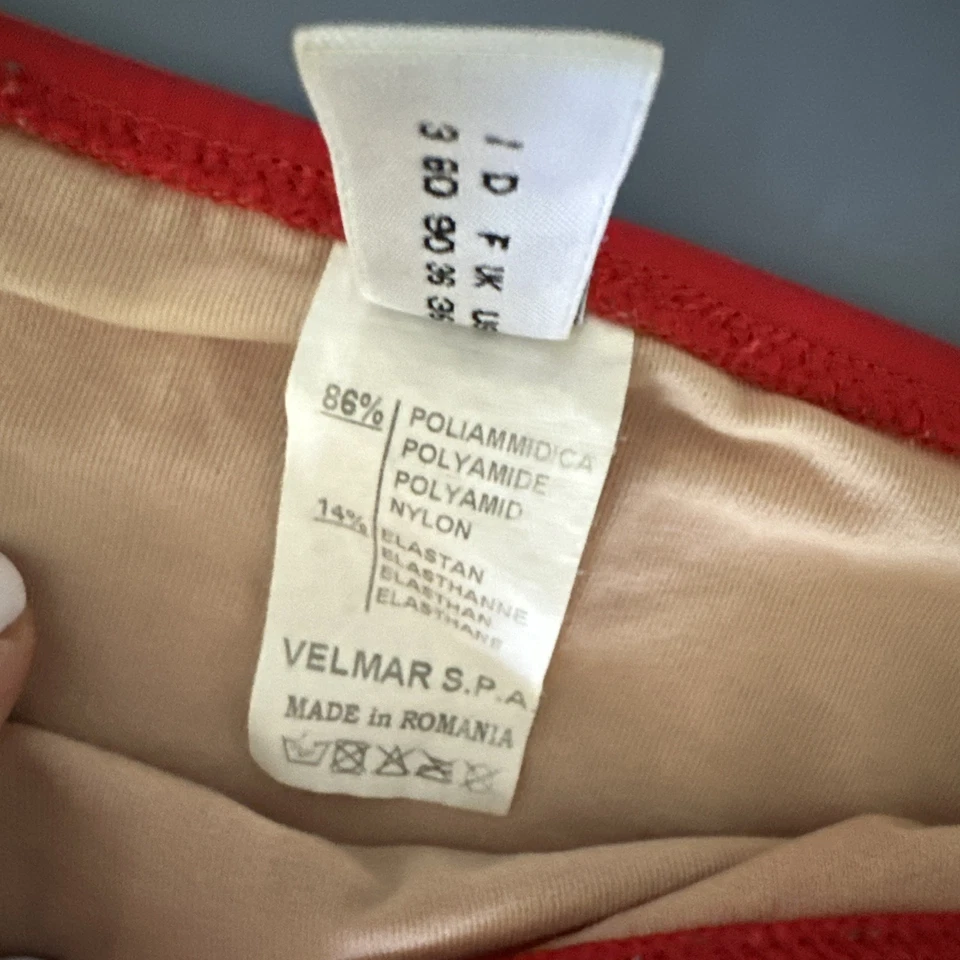 Moschino Tuxedo Bikini Set with Bow Red White 2 Piece Bathing Suit Large US 36 - Image 4 of 4