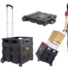 Quik Cart without Lid Travel Portable Mobile Storage Collapsible Handcart Rol...