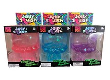 Lot of 3 NeeDoh Jelly Squish Viral Jellyfish AUTHENTIC New Purple Pink Blue Set 
