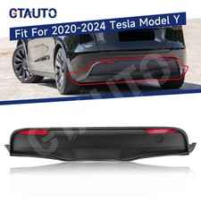 For Tesla Model Y 2020-2024 Black Plastic Rear Bumper Lower Fascia Valance Cover