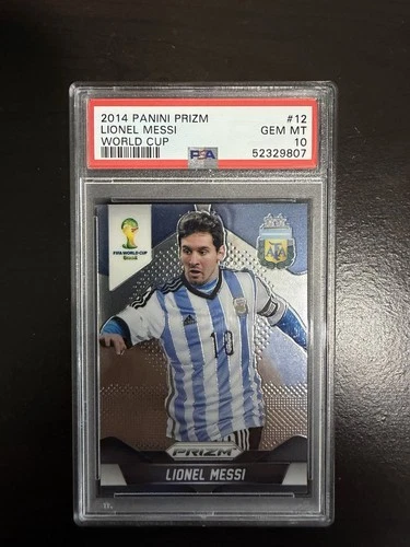 2014 Panini Prizm World Cup Lionel Messi #12 PSA 10 GEM MT Argentina