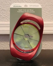 Apple Corer And Slicer With Stainless Steel Blade For Precision Cutting, Red