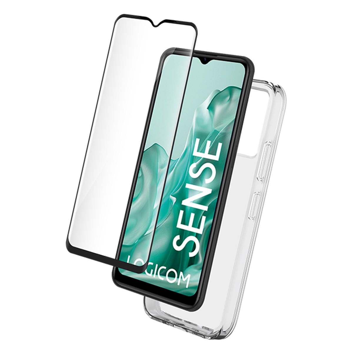 Protection Écran 9H et Coque Soft Shell Absorbante pour Logicom SENSE