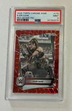 2025 Topps Chrome WWE Red Geometric Refractor #170 Kairi Sane #2/5 PSA 9 Card