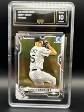 2021 Bowman Chrome #63 Garrett Crochet Rookie Card GMA 10