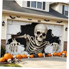 Halloween Garage Door Cover, Halloween Decorations Outdoor Hanging 6 x 13 ft