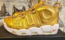 Nike Supreme x Air More Uptempo Metallic Gold for Sale