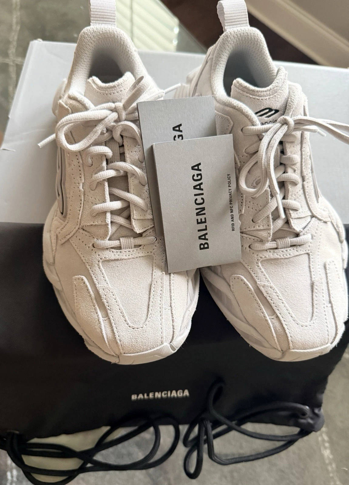 Balenciaga — Balenciaga Monday Sneaker Gray W Logo Size 37 Authentic New with Box Dust Bag