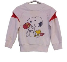 Vintage Kids/Child Snoopy And Woodstock Peanuts Sweatshirt White Used As-Is