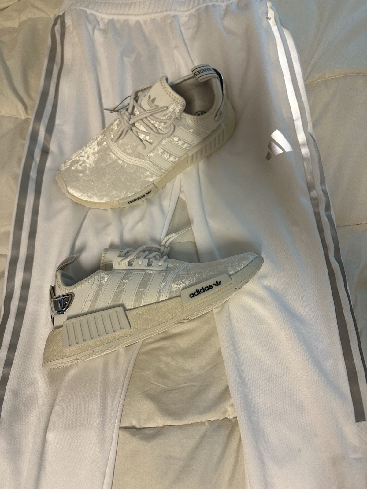 NEW! RARE Adidas Tiro REFLECTIVE Pants WHITE/ REFLECTIVE SILVER Men's SMALL image 8