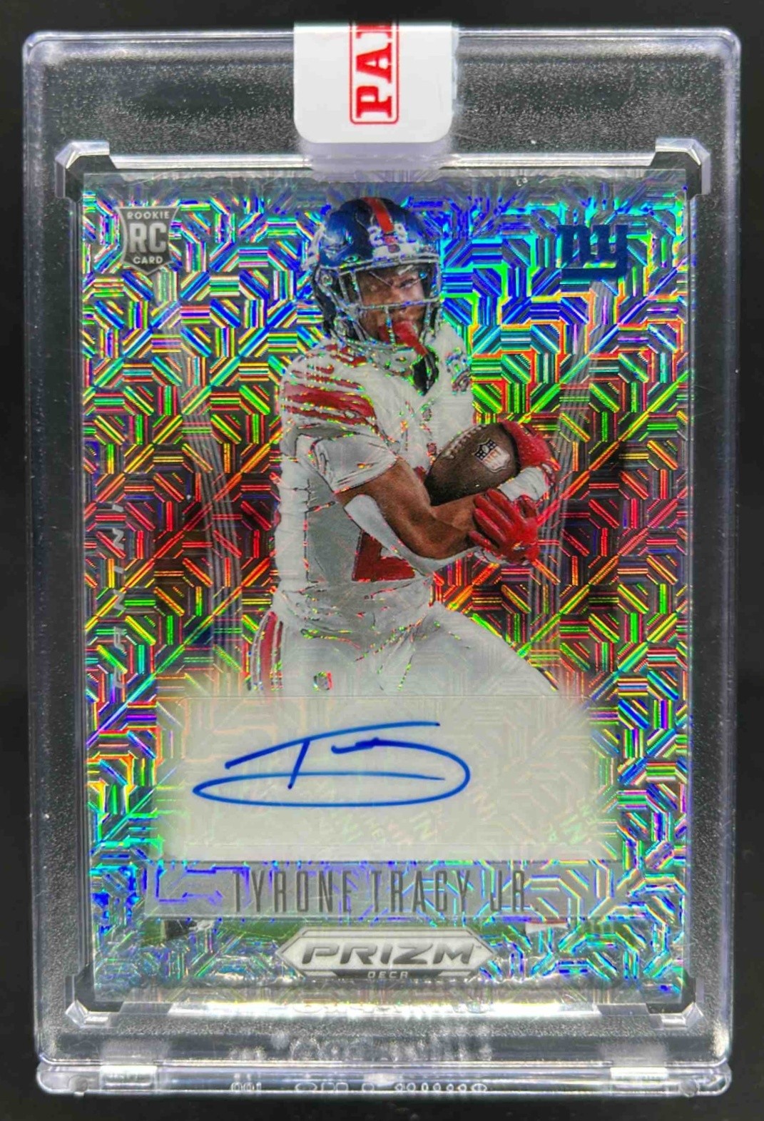 2024 Prizm Deca Tyrone Tracy Jr. Signatures Mojo RC Auto #3/25 Giants