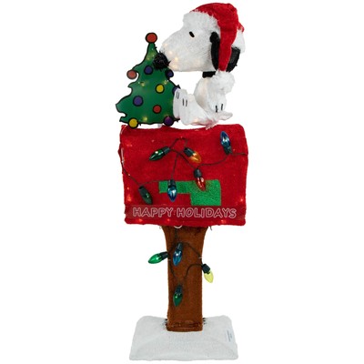 Northlight 32'' LED Peanuts Snoopy Mailbox Outdoor Christmas decor Clear Lights