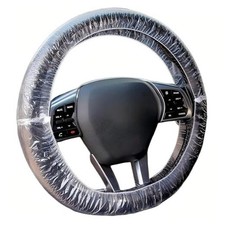 Disposable Steering Wheel Covers 100PCS PE Plastic Clear Protectors with